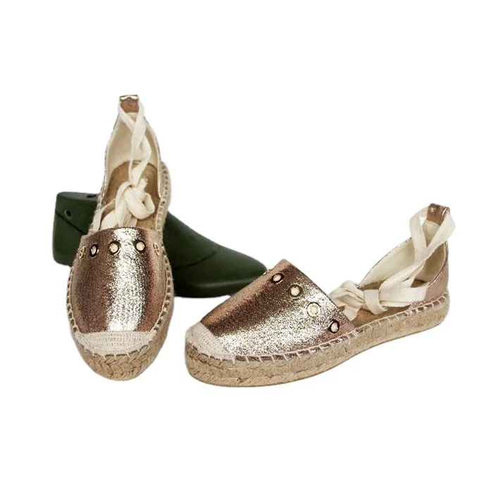High Quality Sell Well Fashion Women Flat Crochet Espadrille Casual