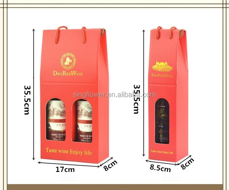 Custom Cardboard Bottle Beer Box Paper Corrugated Pack Wine Gift Shipping Beer Carrier Packaging Carton Box With Handle