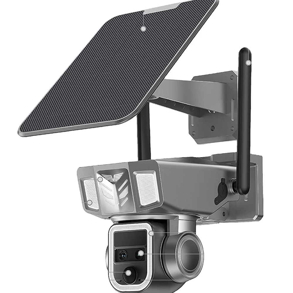 20x Zoom Camera Surveillance Outdoor Security Camera System House Alarm 4g Solar Security Camera With Ptz And Two-Way Audio