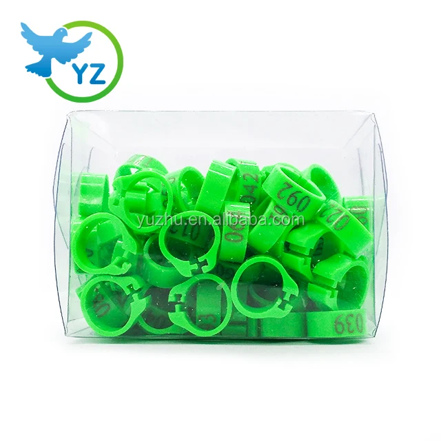 New colorful plastic number rings small plastic rigs plastic poultry rings from 001-100