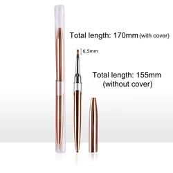 High Quality New Design Rose Gold Metal Nails Drawing Liner Manicure Acrylic Nail Brushes