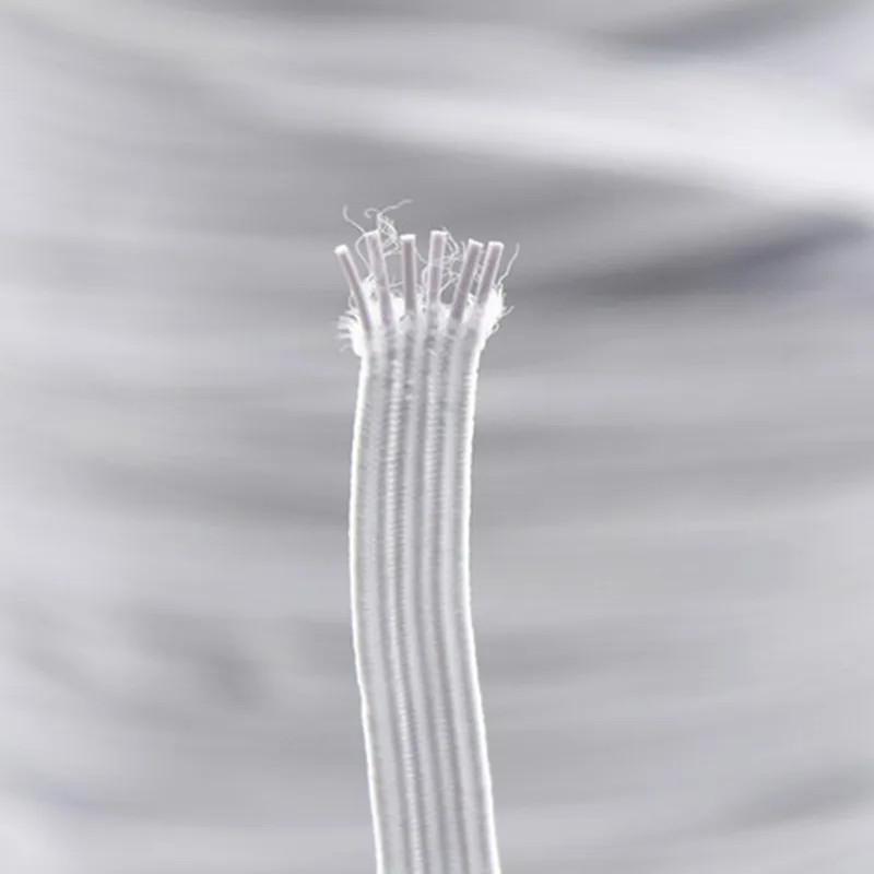 factory sale flat 1/4 inch 6mm elastic rubber bands white black knitted elastic band for sewing