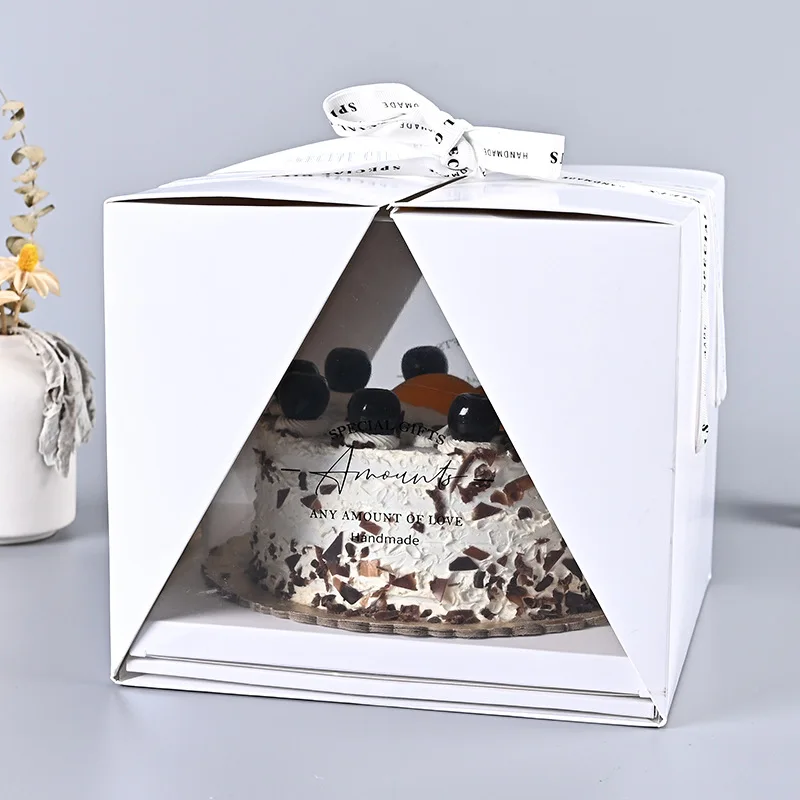 Wholesale Custom Boxes Disposable Cake Containers Cake Dessert Boxes with Window
