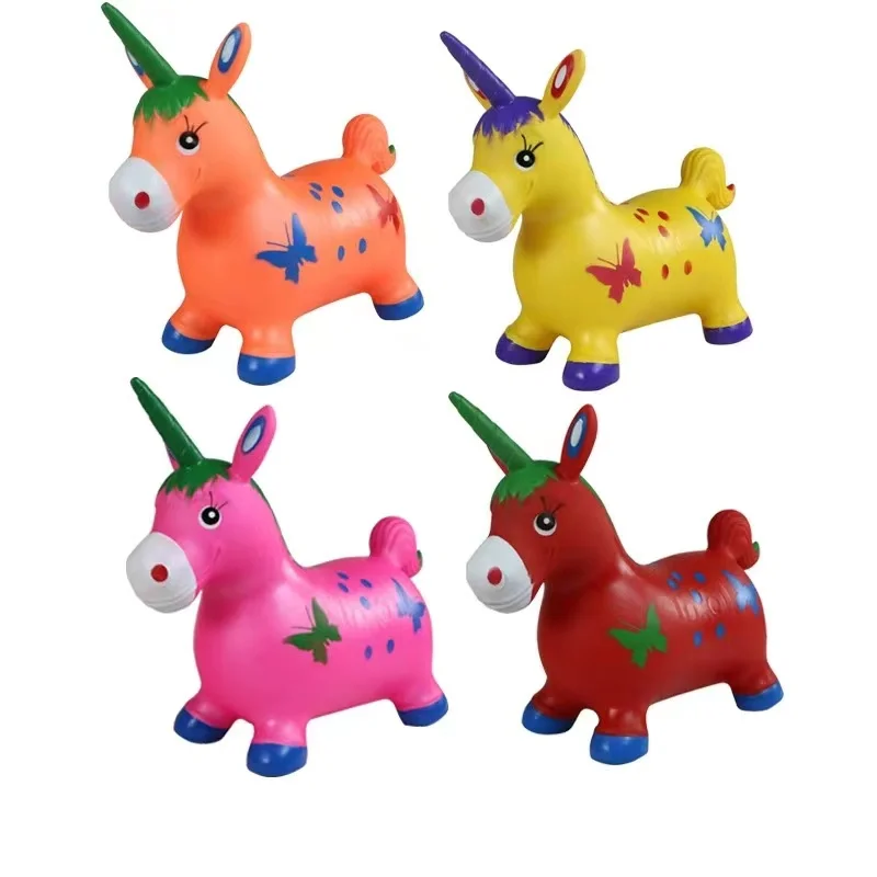 yellow pink white blue riding rubber bouncing animal toy Indoor outdoor riding rubber rocking children chair