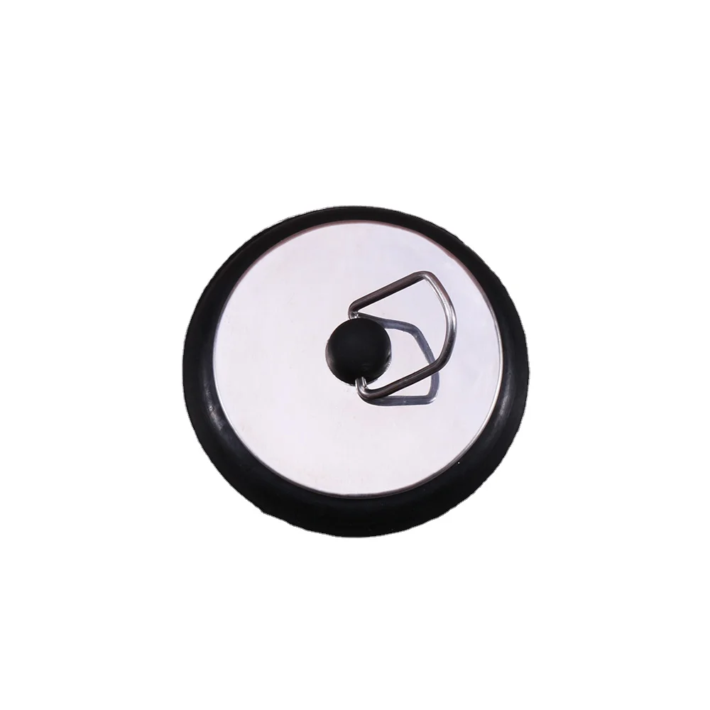 40mm 60mm rubber stainless steel water sink plug bathtub drain plug water sink stopper rubber stopper with ball chain