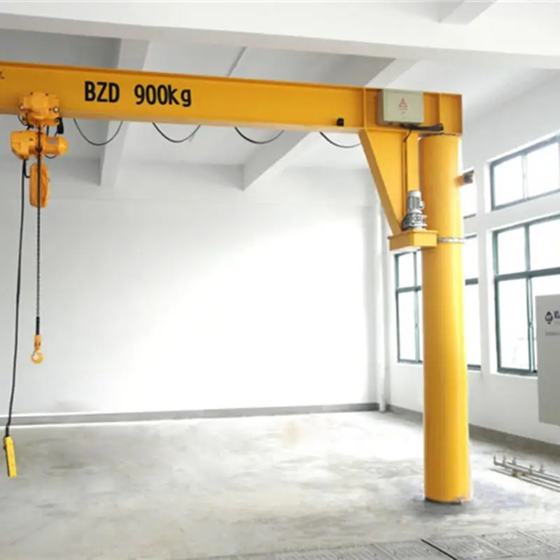 Best price Wholesale BZD model manual rotation column mounted floor Jib Crane with hoist