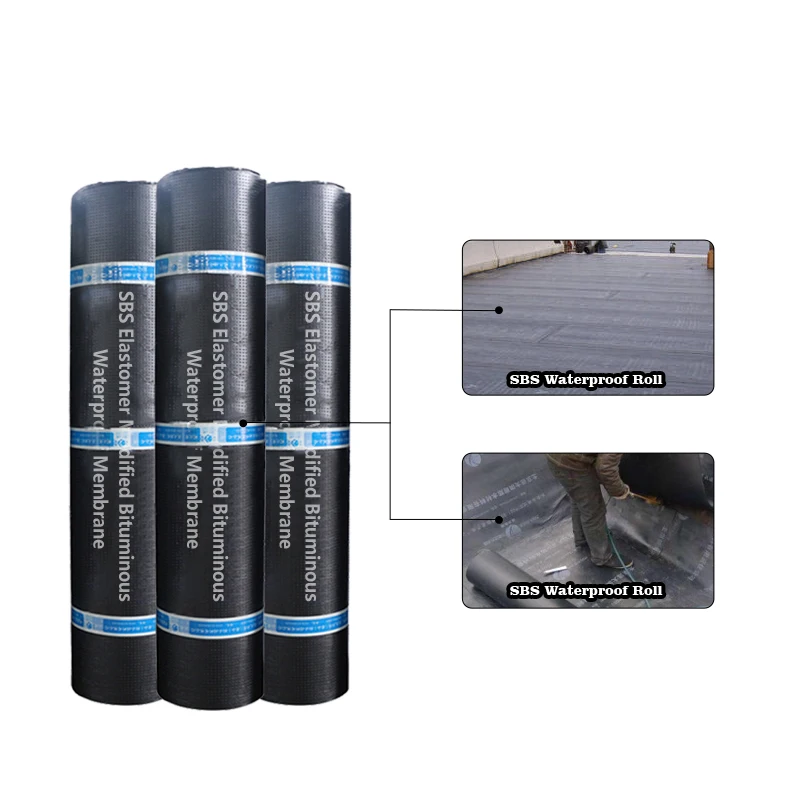 Широкодиапазонный диапазон температурного применения фирмы ofфирмы SBS, эластомерный модифицированный асфальт, водонепроницаемая кровельная мембрана