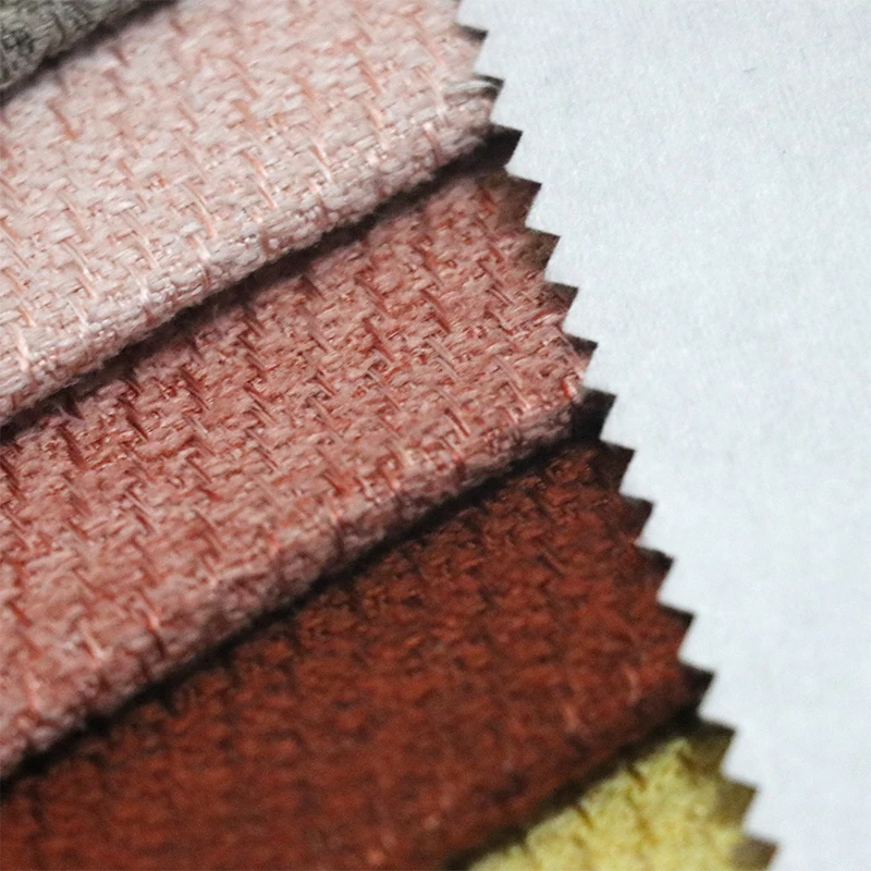 2483 Custom Pattern Easy Clean Brush Breathable Backing Upholstery Furniture Waterproof Faux Linen 100% Polyester Sofa Fabric