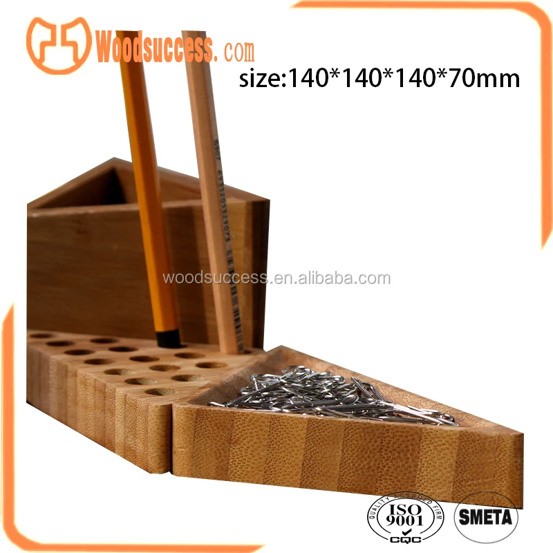 Custom Bamboo pin holder , phone holder , Pen Holder ,Office Desk Top Organizer Desk Table Stationery Holder