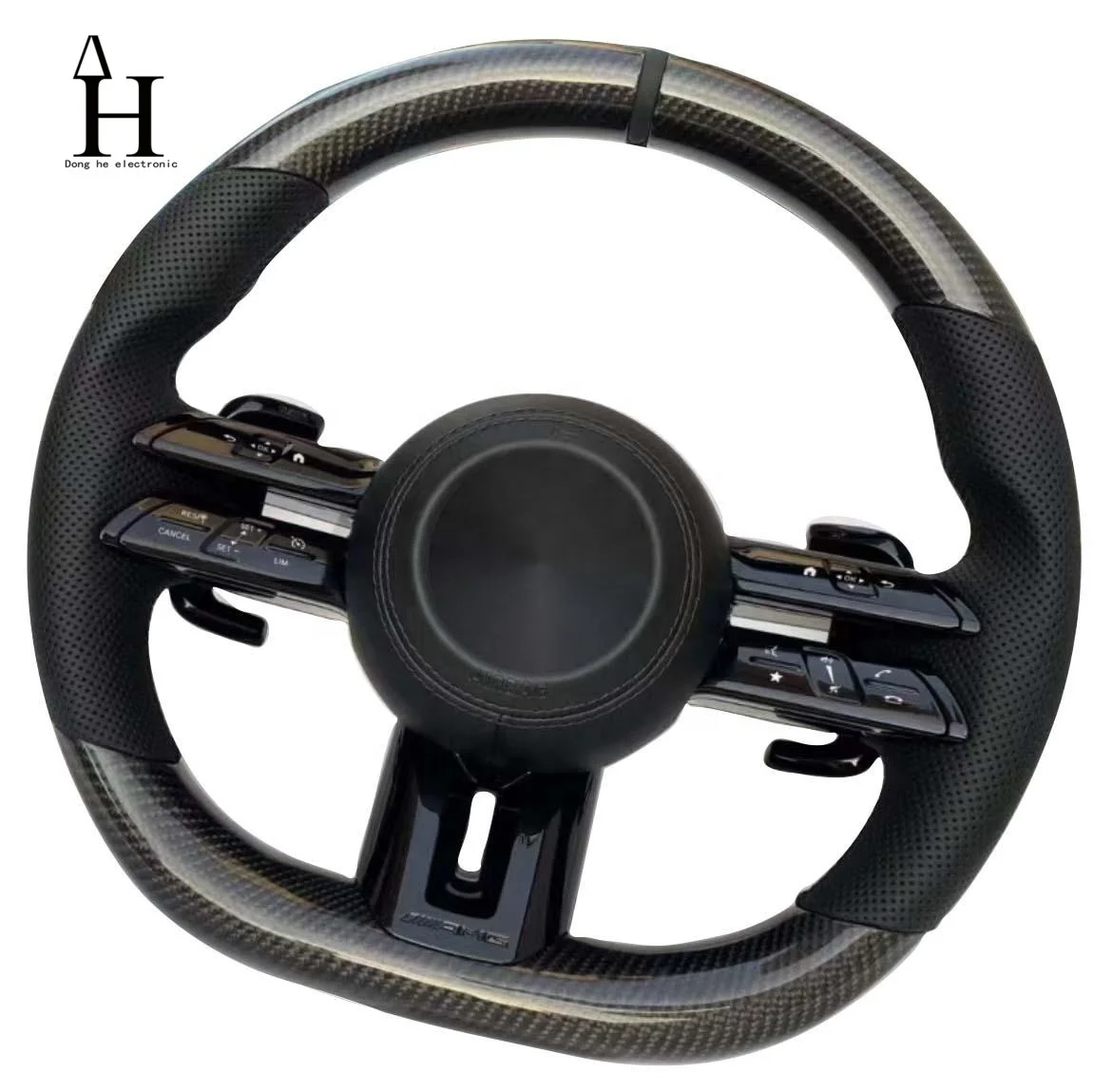 Custom new design LED carbon fiber AMG style steering wheel W204 W212 W221 W222 W223 AMG S63 2005-2021