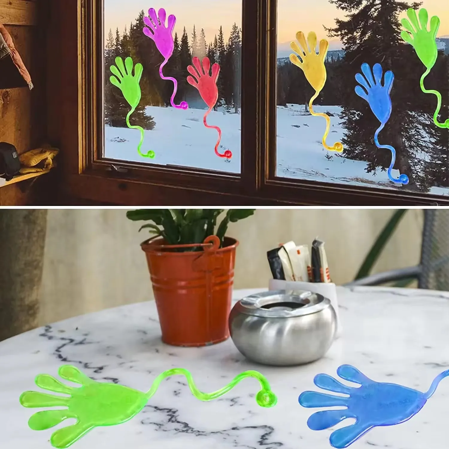 Elastic Stretchable Sticky Toys Stretchy Sticky Hands Toys  Little Finger Hands Funny Gift toys for Children