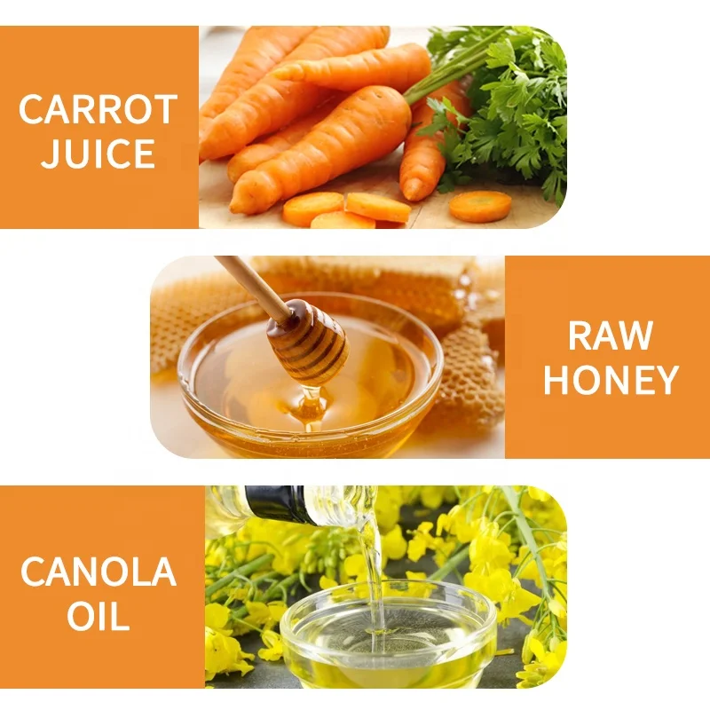 Natural Handmade Sabun Antioxidant And Acne Treatment Nutritious Carrot & Honey Complexion Soap Bars