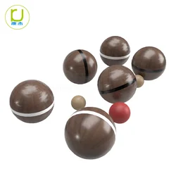 Black and White Monochrome Screen Printing Throwing Game Set Bocce Ball for Kids and Adults