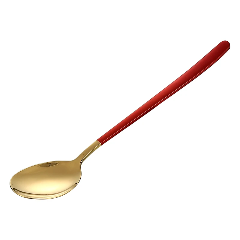 
Reusable Stainless Steel Spoon Cheap Colorful Tableware Cutlery Set Creative Wedding Gift Luxury Spoon 