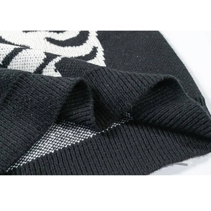 2022 Custom LOGO OEM & ODM men sweater Jacquard pullover knitwear cotton Knitted Long Sleeve knit crew neck sweater men