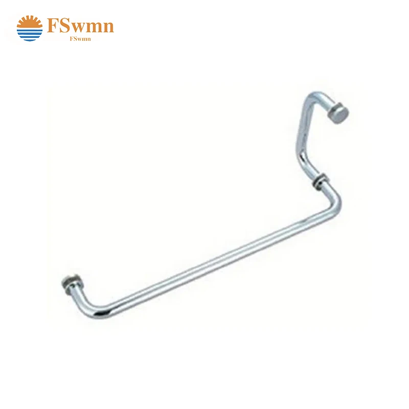 OEM Hairline Mirror Stainless Steel  304 Shower Handle Stainless Steel Shower Cubicle Handles For Glass Door Bath Hotel