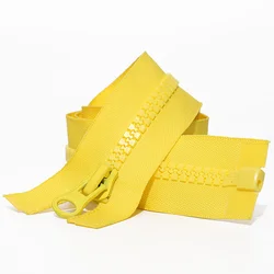 Custom 5# glue teeth common dental resin zipper open end down jacket front access zipper