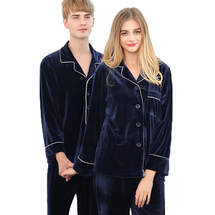 Wholesale Cotton sleepwear Turkish Fleece Flannel Funny Couple christmas pajamas Sets