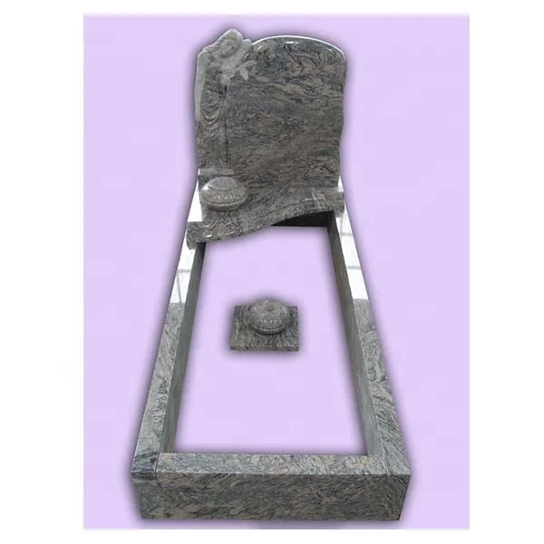 China Juparana granite headstone Standing Maria stone statue monument