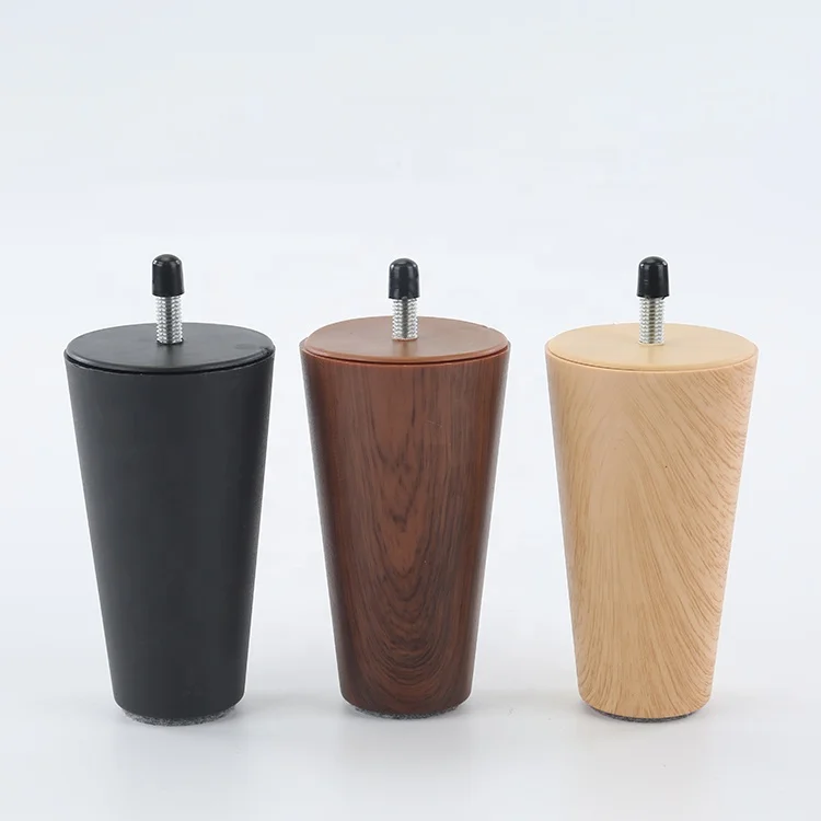 Customized size imitating wood adjustable legs cabinets solid beech feet wood round furniture legs