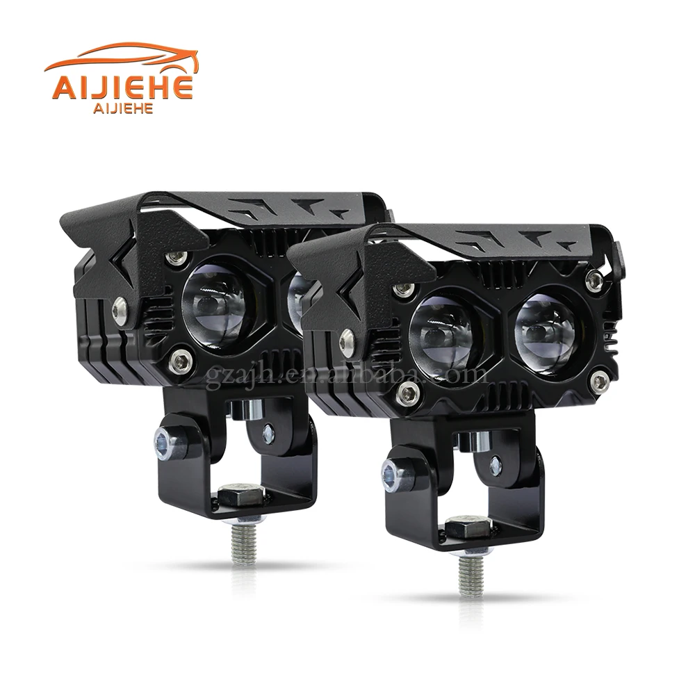 LED Motorcycle External Headlight LED Spotlight Beam White Yellow Motorcycle Auxiliary 12V 24V LED Driving Fog Lamp 2 buy