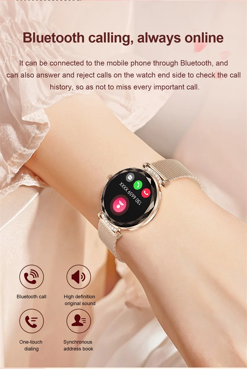 Small AMOLED Display Women Relojes Smart Watch NX7 PRO with BT Calling Round Screen Heart Rate Monitor Sport Ladies Smartwatch (6).jpg