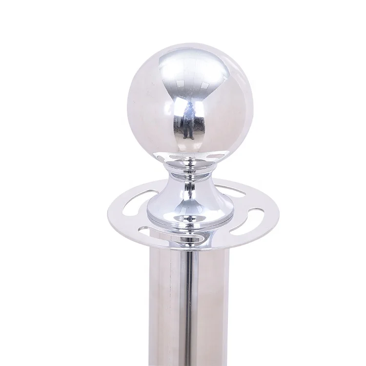 Из нержавеющей стали в виде шариков в верхней части веревка барьеры