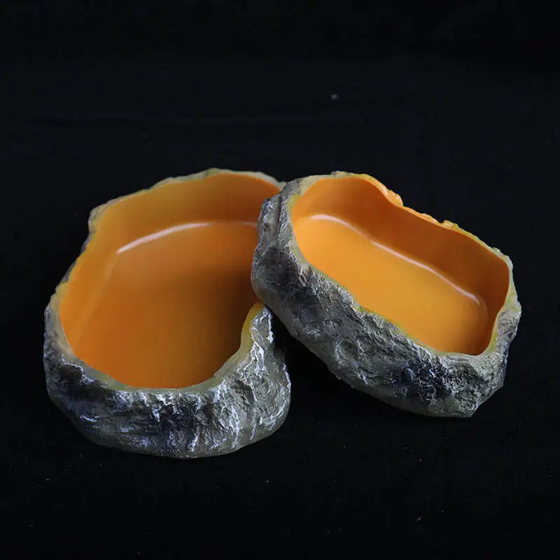 Durable Reptile Breeding Resin Water Bowl Lizard Breeding Box Landscaping Bowl Pet Bowls