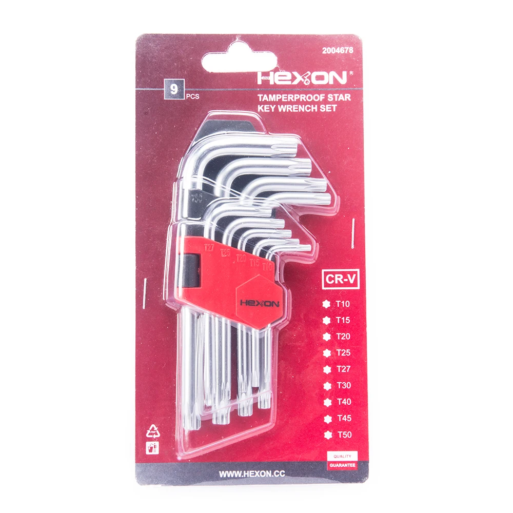9pcs Multi Bike Bicycle Repair Hand Tool Kit Metric SAE Inch Size L Shape Tamperproof Allen Star Torx Key Wrench Set