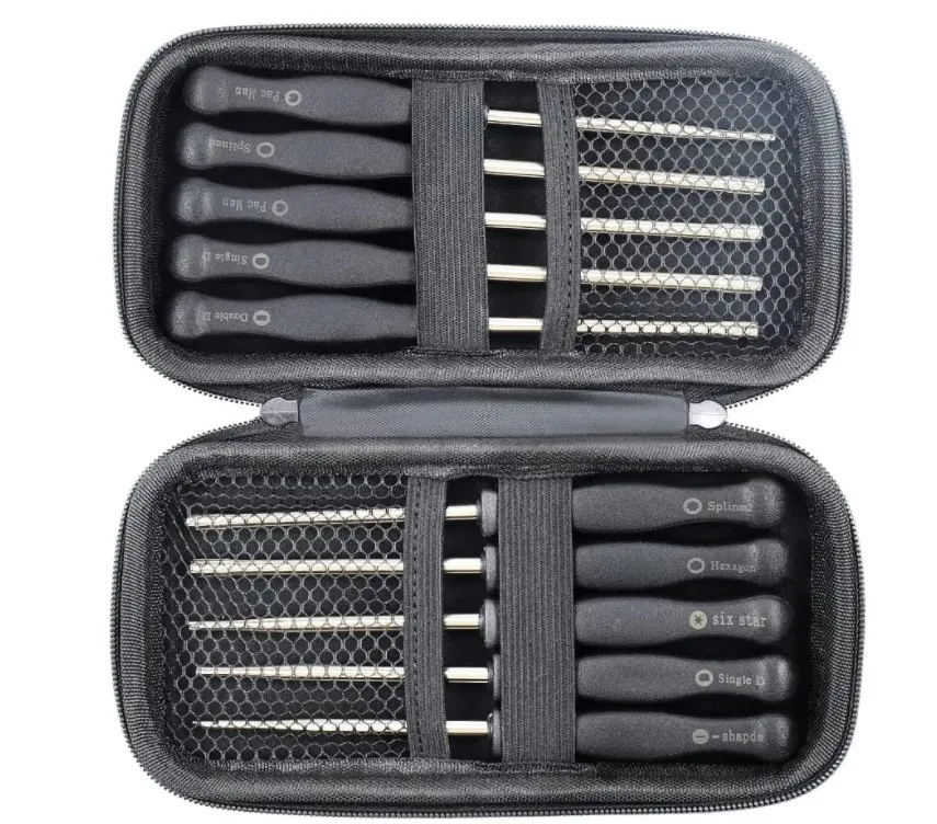 Pack of 10 Carburetor Adjustment Tool + Carrying Case + Cleaning Brush for Common 2 Cycle Small Engine