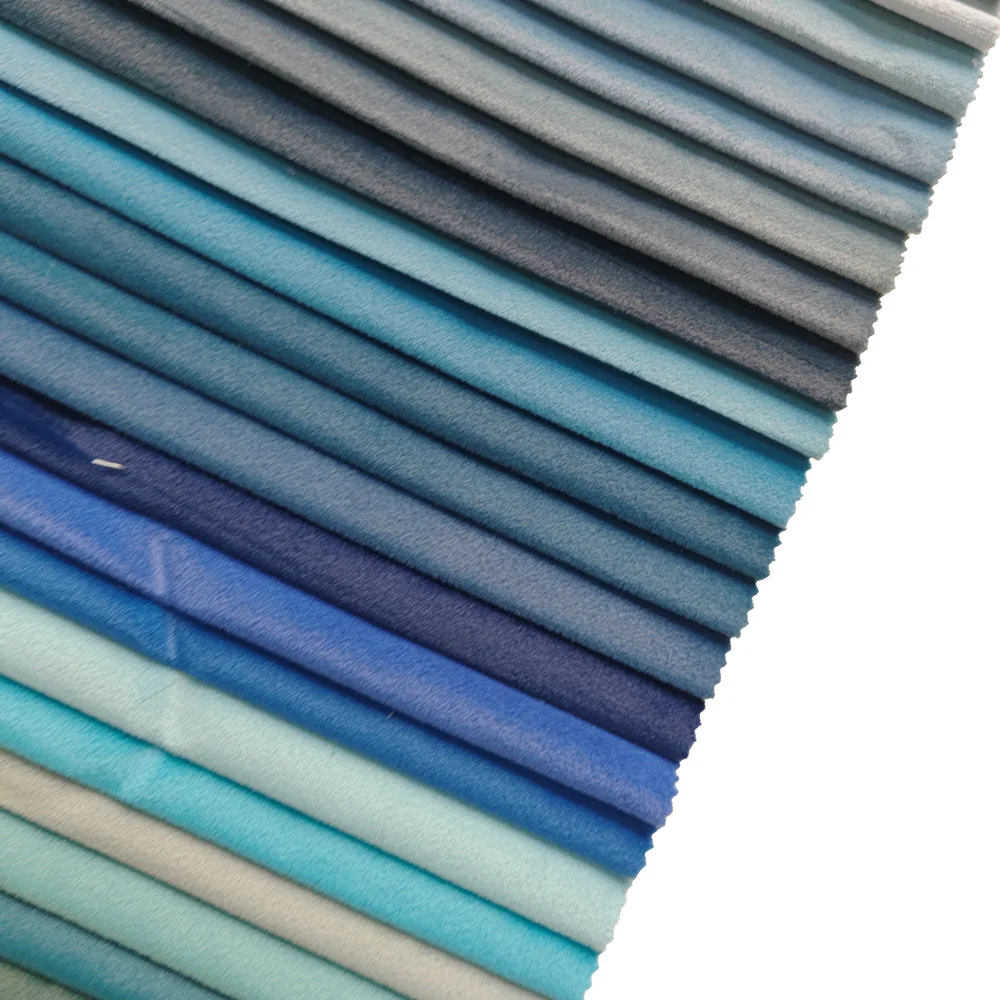 Wholesale Blackout Cotton Plush Velvet Curtain & Upholstery Fabric Yarn Dyed Silk Viscose Glitter Tulle Mesh Home Decor lining