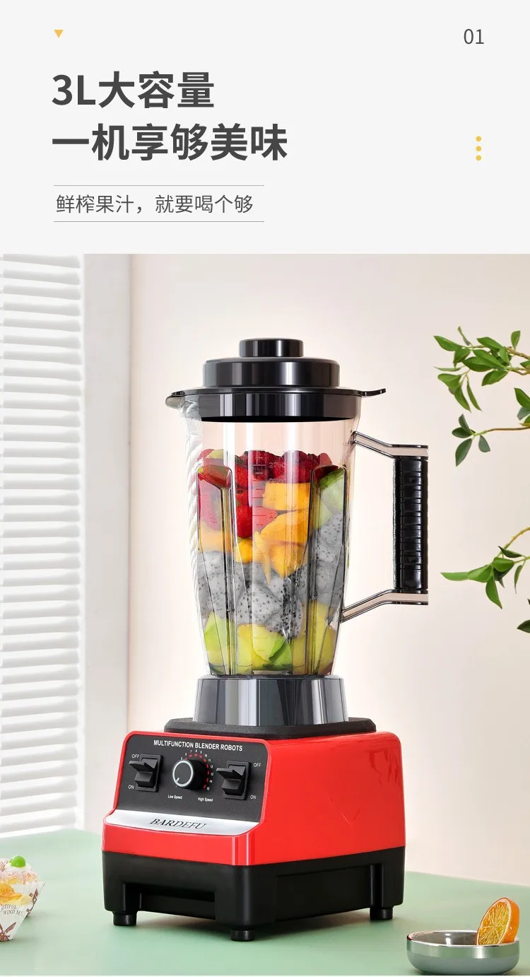 Kitchen 9500W BF-5010 2.5L Countertop Professional Table Commercial Mixer Heavy Duty 3 in 1 Blender fufu maker coffee grinder