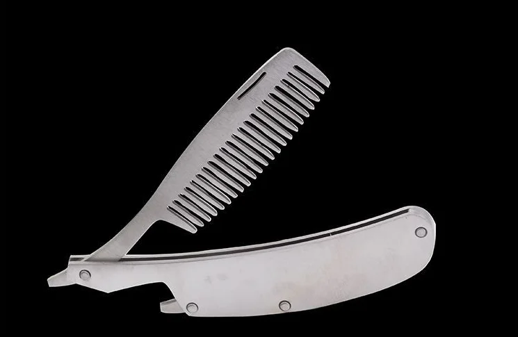 Hot selling new design oem logo stainless steel 403 hair brush foldable comb
