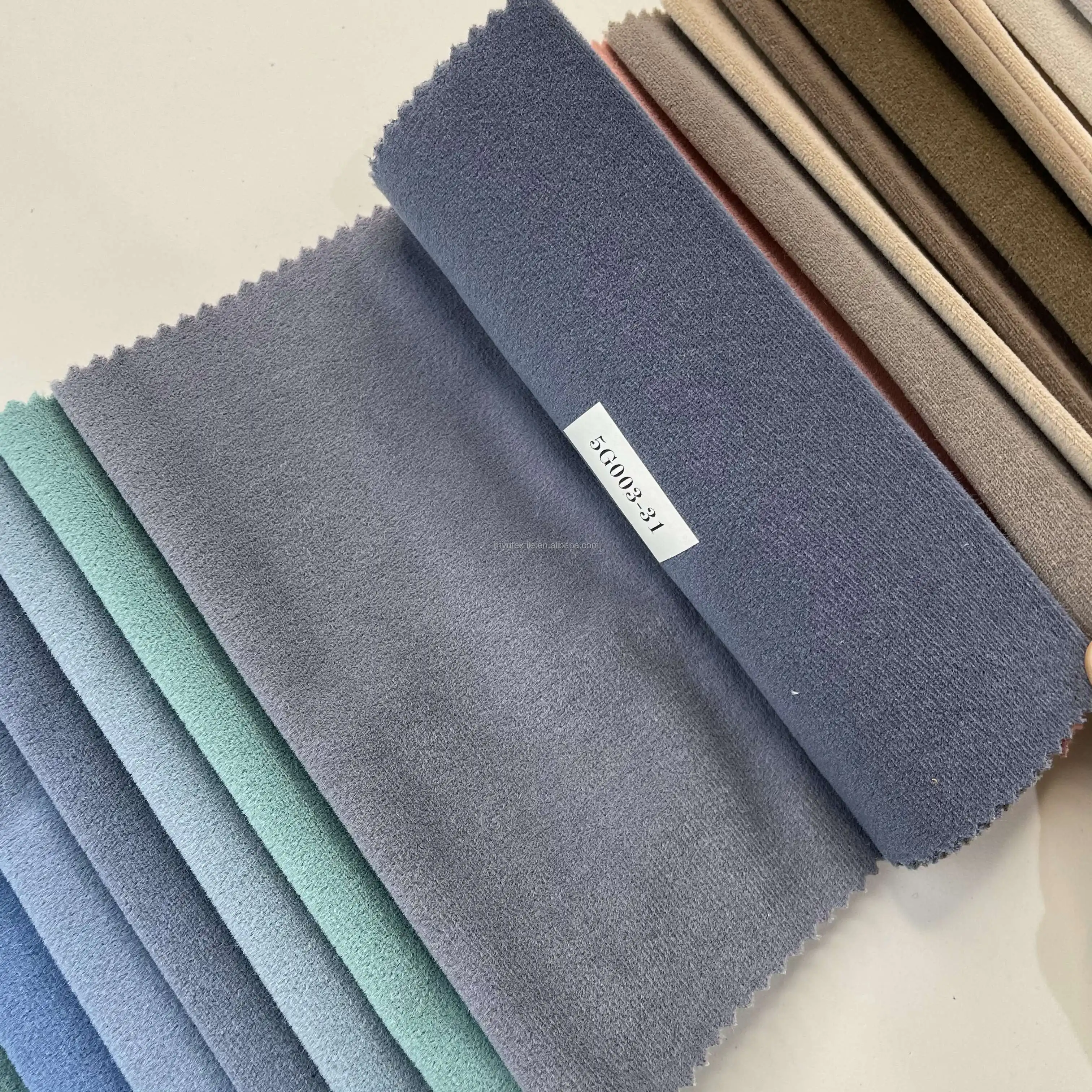 mosha velvet for sofa sofa polyester fabrics good soft touch Turkey anka black kniitted backing