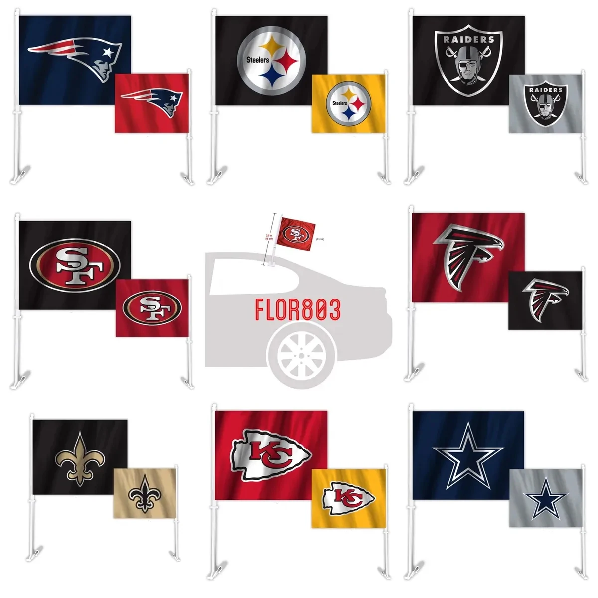 Promotional Product 32 NFL Teams 3*5ft100% Polyester Double-sided Indoor and Outdoor Durable Brass Washers Los Angeles Rams Flag