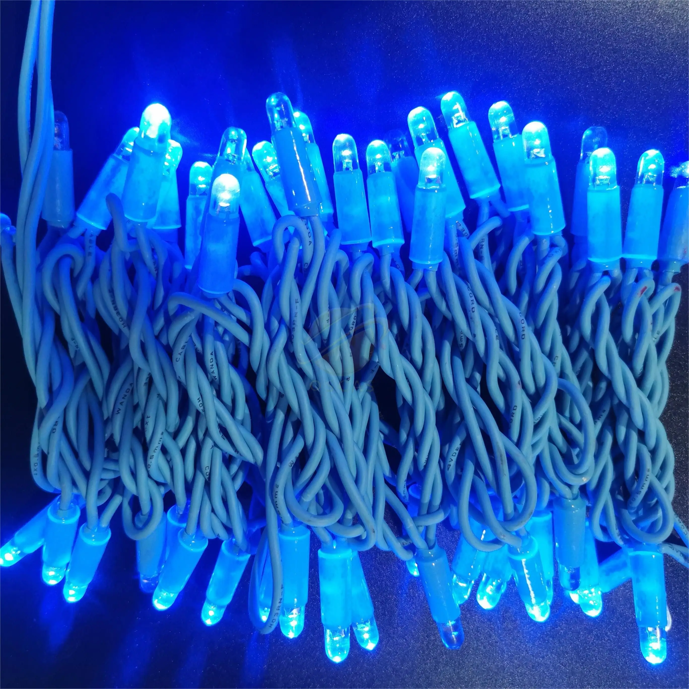 360 Degrees Glowing High Brightness Rubber Cable Plug in Pink Christmas Light Party Decoration