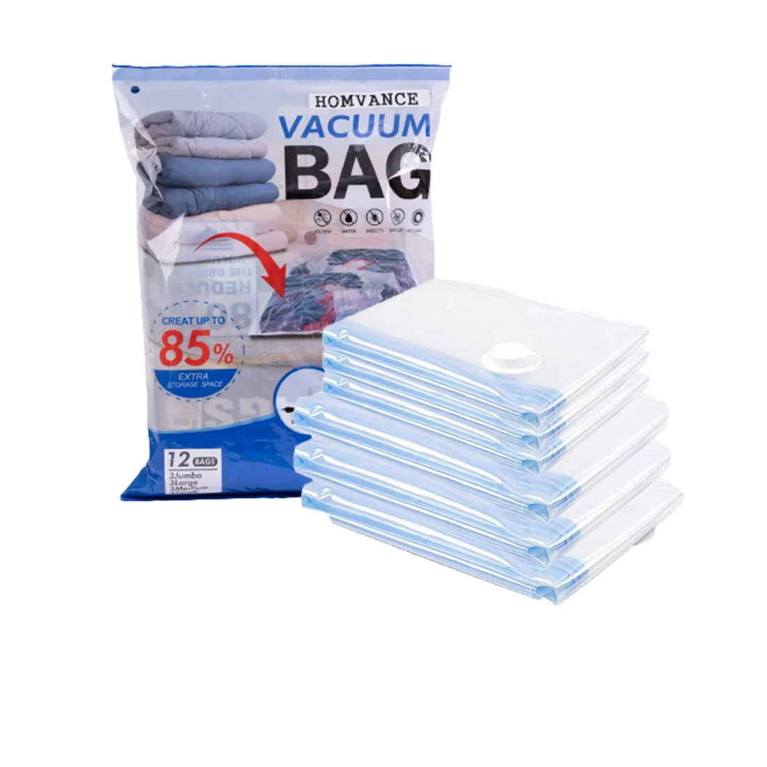 Factory Stock Houseware Travel Supplies Vacuum Plastic Store Packing Bags for Clothes Quilt