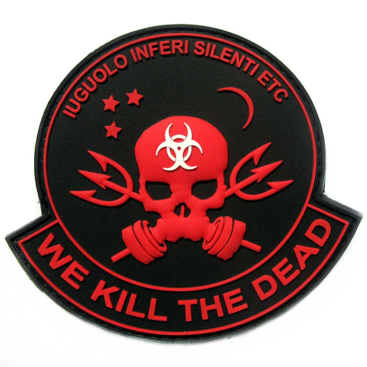 Wholesale custom logo 2D 3D custom clothing accessories hook and loop rubber soft PVC patch