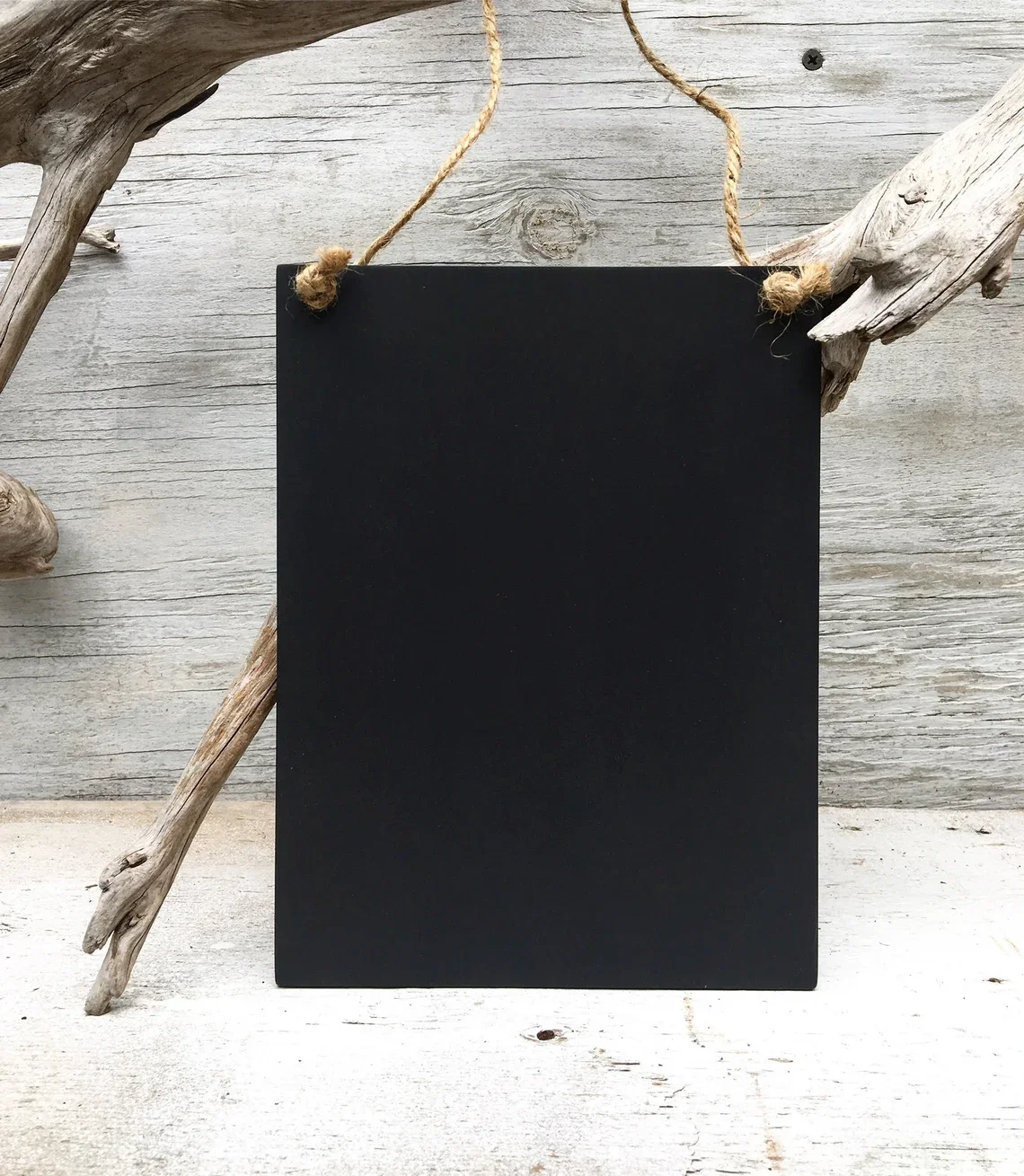 Home Organization Office Decor Home Decor Reusable Personalized or Blank Mini Hanging Chalkboard Tag Sign with Jute Twine