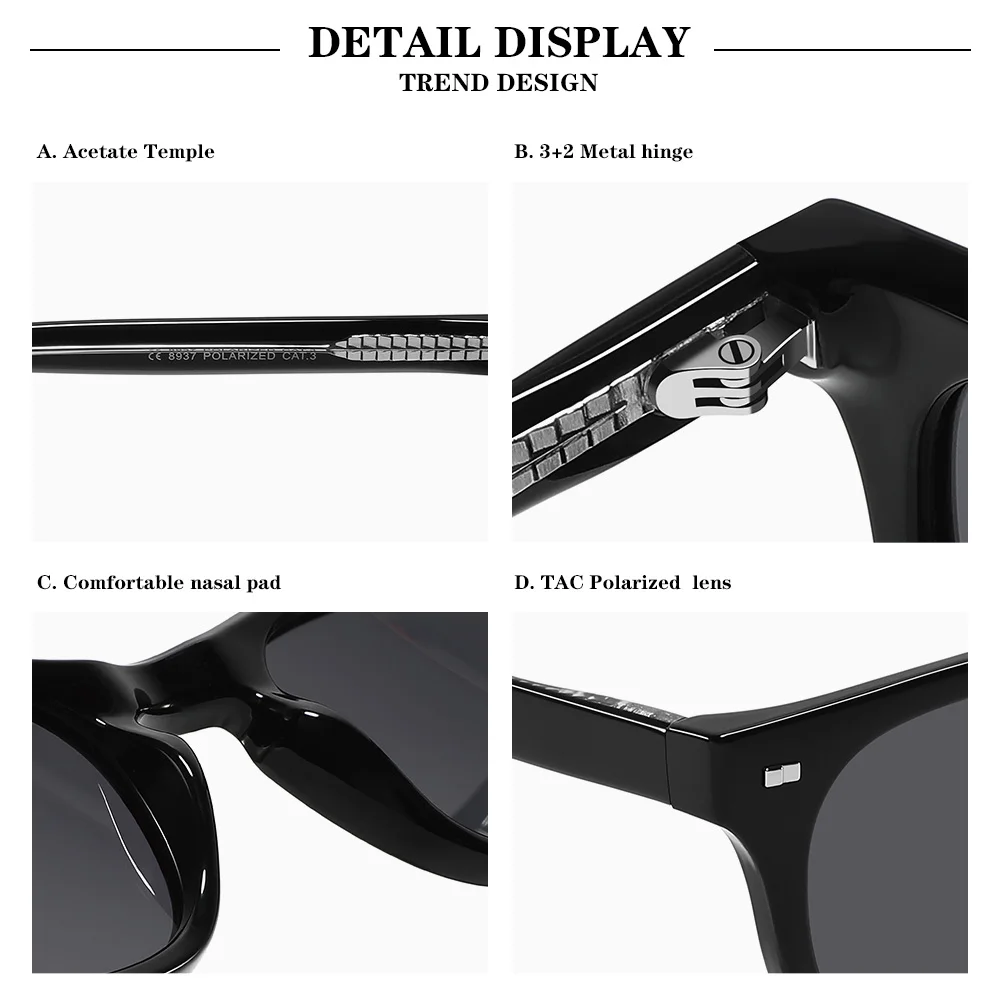 AMEXI retails sunglasses women Men glasses withTR90+ acetate Frame ,UV400 acetate sunglasses