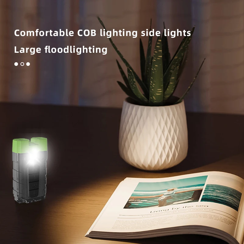 2024 New Highlight Mini Keychain durable Flashlight IPX5 Waterproof Rechargeable Fluorescent Led torch Polymer Battery Torch