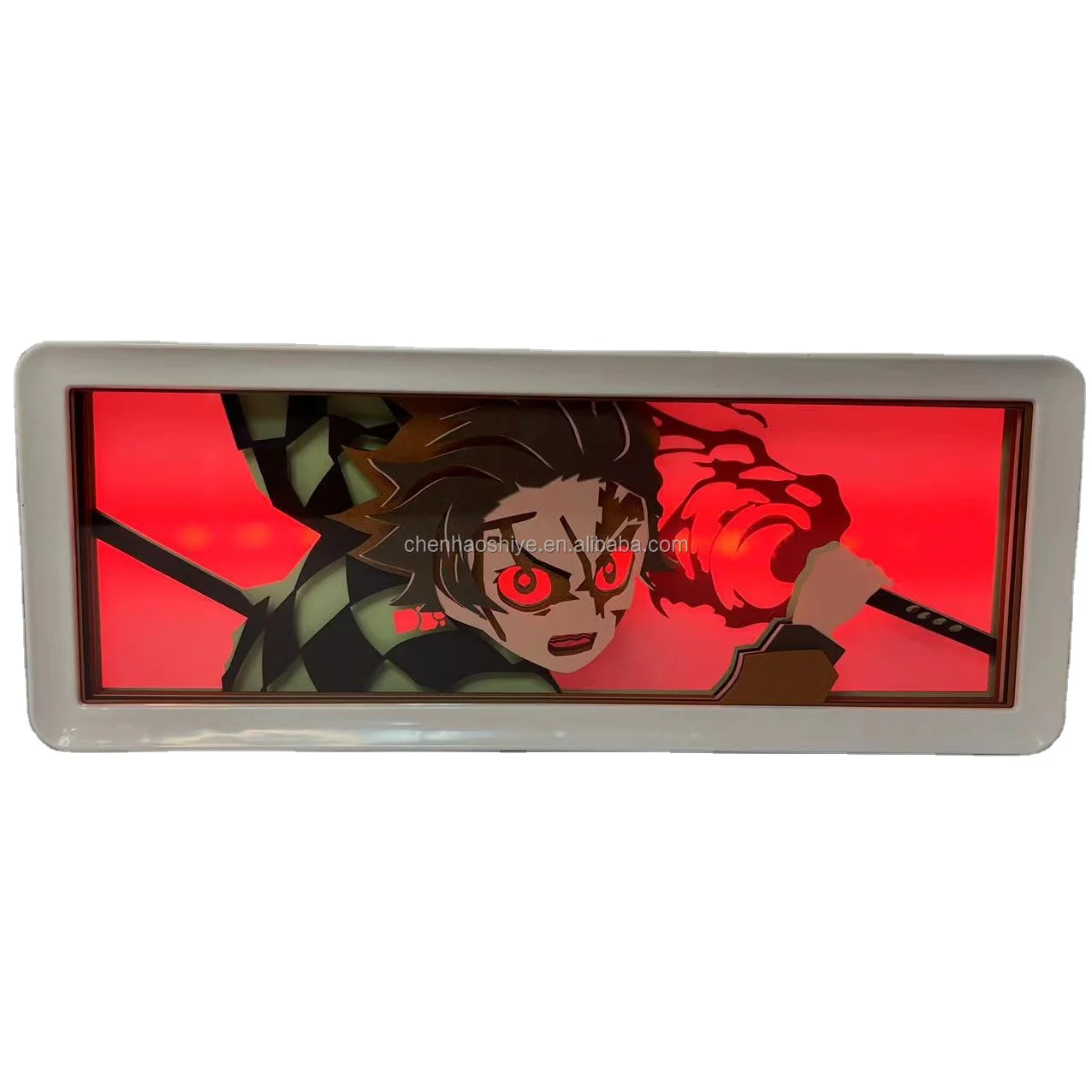 3D Anime Light Box Led Paper Carving Lamp 16 Colors Cartoon Manga Shadow Glowing Lightbox Table Lamp for Boys Friend Gift