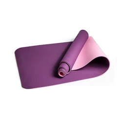 Double Layer Yoga Mat Eco Friendly Anti Slip TPE Yoga Mat Non Slip Pilates Yoga Mat for Stretching Exercise