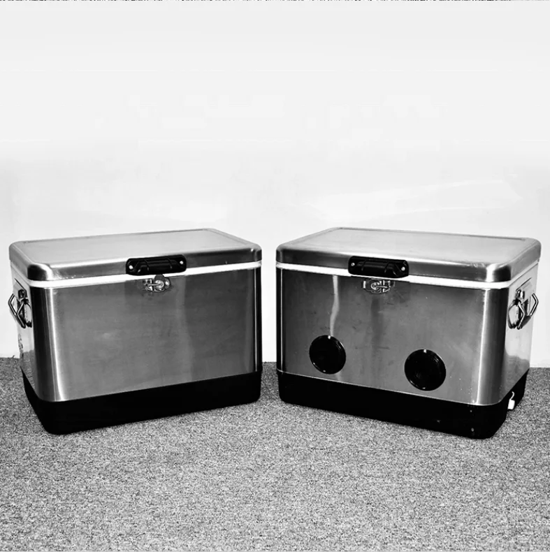 Уличный жесткий рыболовный металлический охладитель льда с динамиком большой емкости 54QT лодочный морской для оптовой продажи