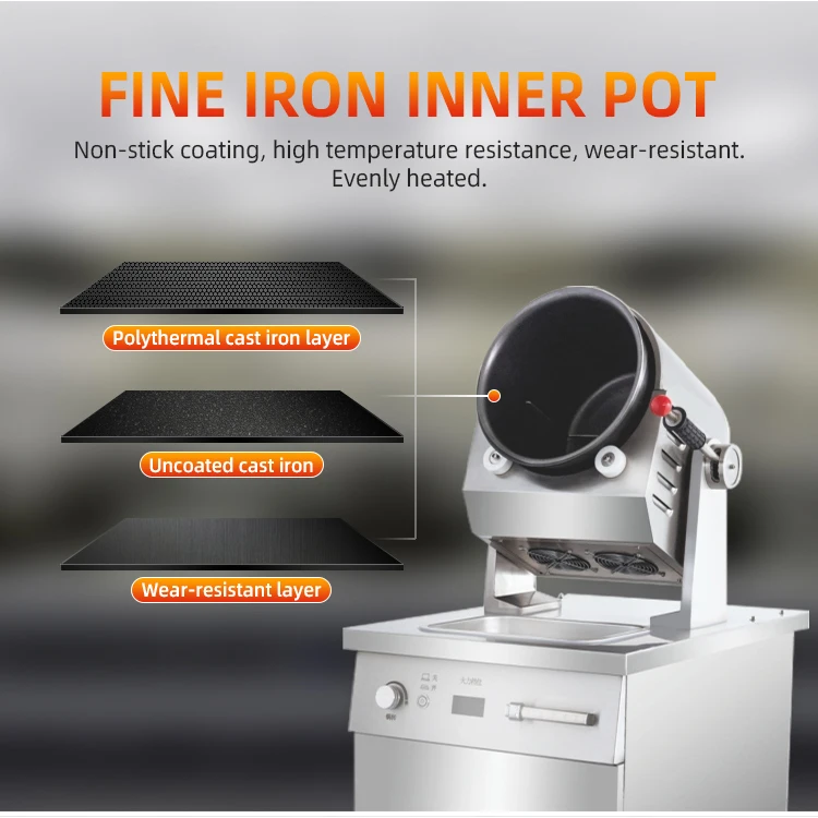 Restaurant Automatic Electric Fried Rice Wok Intelligent Stir Fry Cooking Robot Commercial Cooking Machine