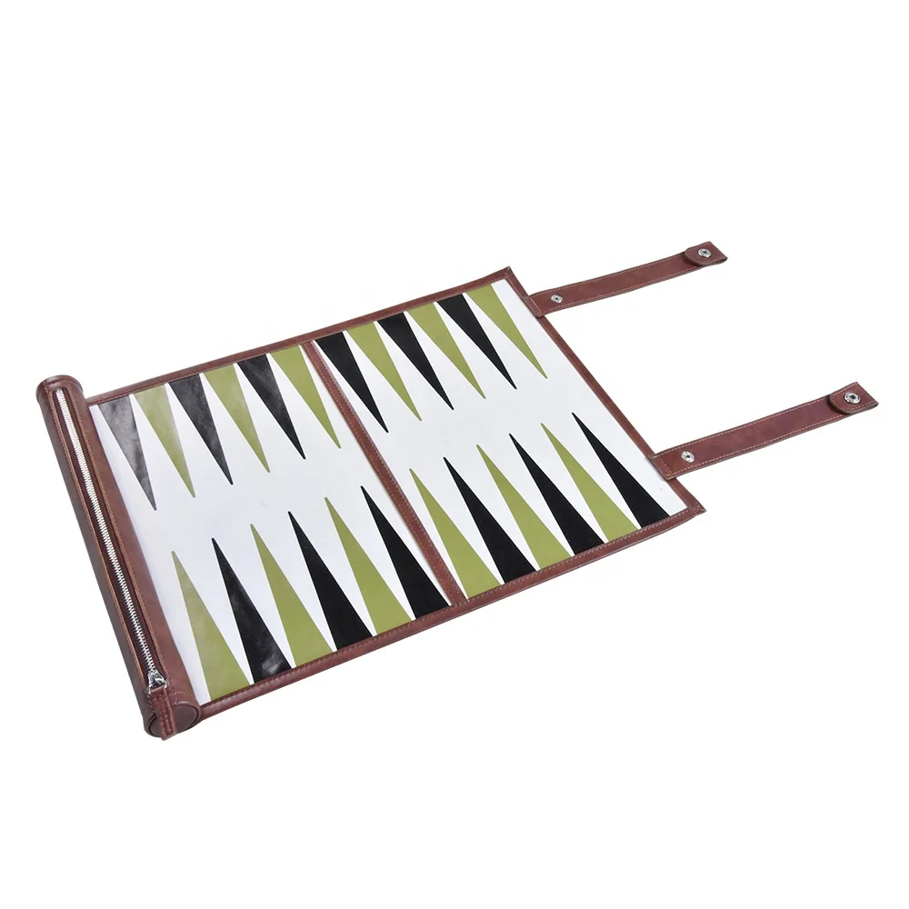 Custom handmade luxury best professional personalized travel magnetic leather backgammon
