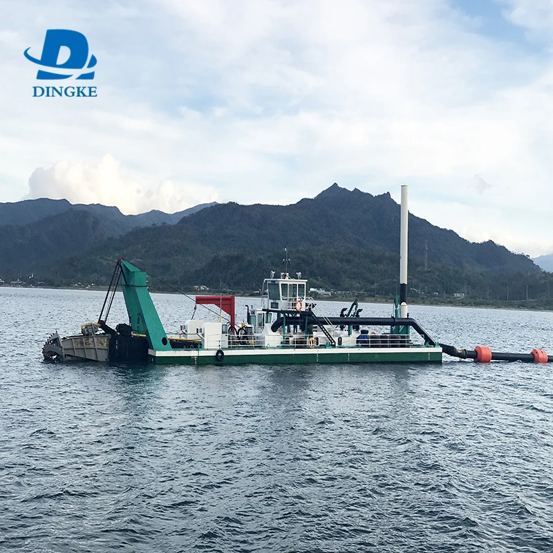 DINGKE 18 inch Hydraulic cutter suction dredger/river digging sand dredger/dredging machine