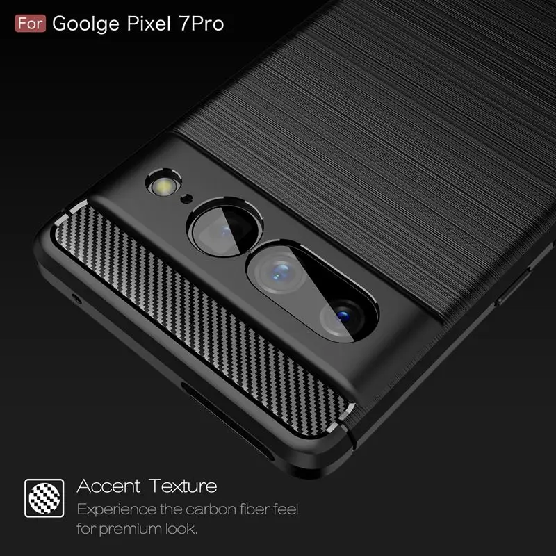 New Arrival Carbon Fiber Texture Shockproof Silicone Flexible Soft TPU Bumper Protective Cover For Google Pixel 7 Pro