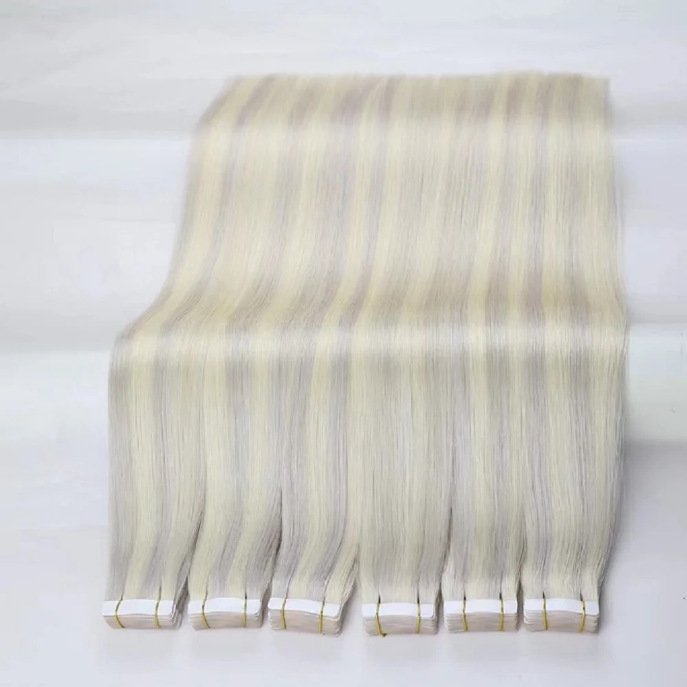 Дешевая двойная вытянутая лента для наращивания волос 100 человеческих невидимая мини-лента натуральных