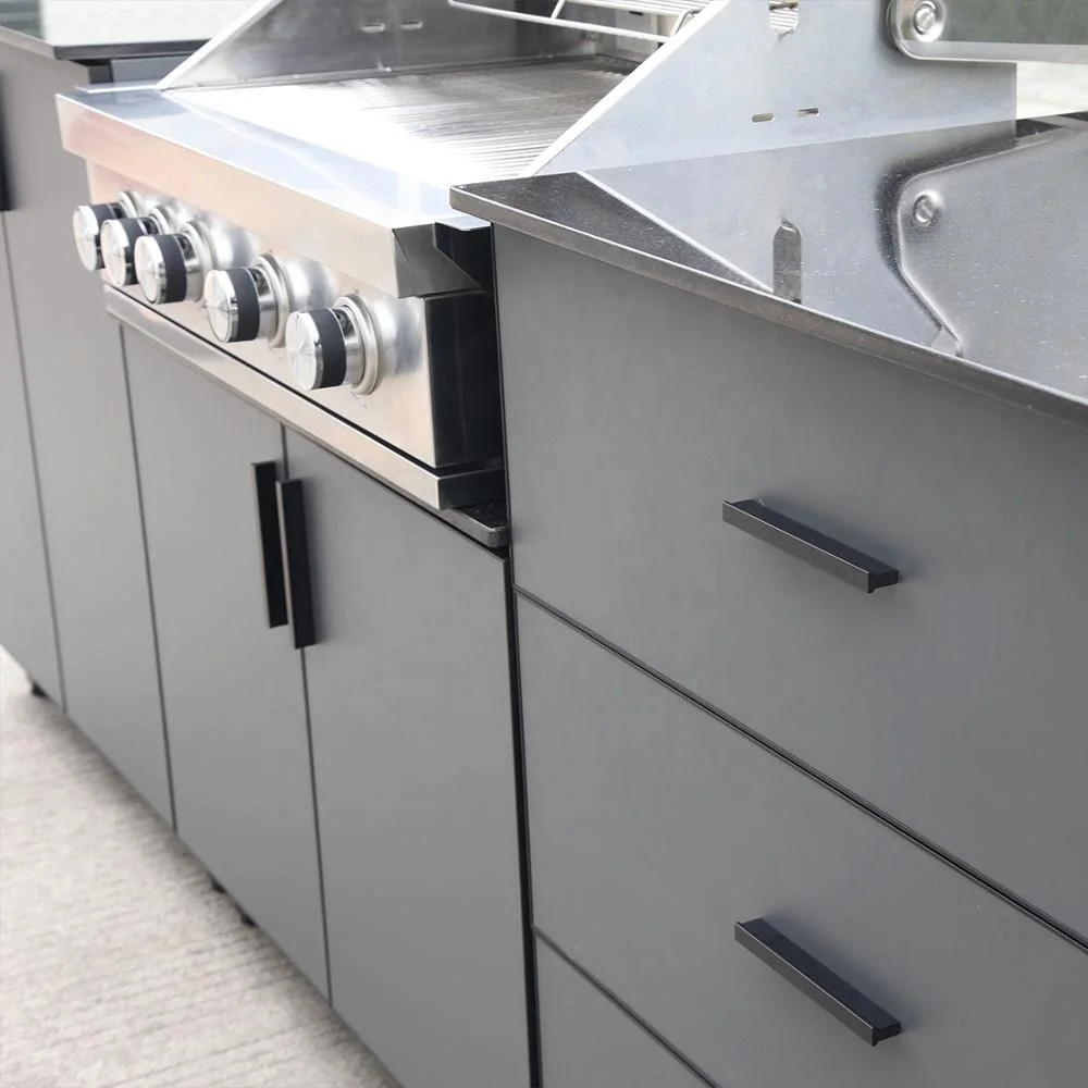 JK01 современный дизайн под заказ, алюминиевая ПВХ панель, модульный открытый кухонный шкаф
